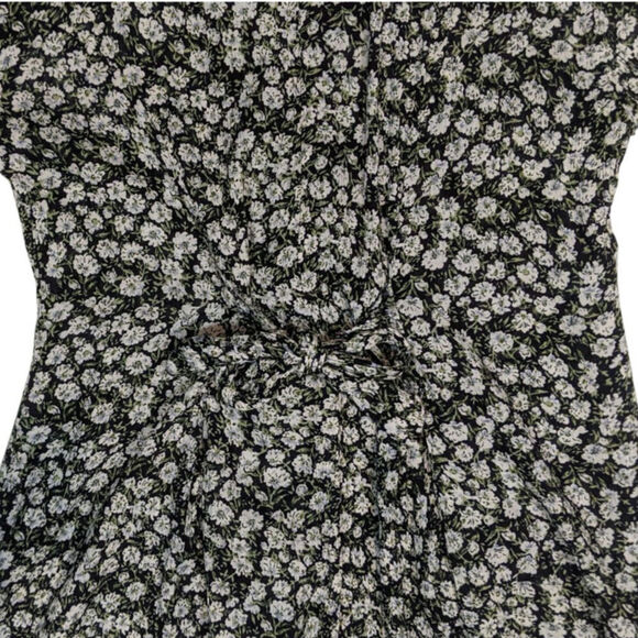 Vtg 90s Anegada's Cottage Prairie Floral Textured Short Sleeve Romper L - Picture 3 of 8